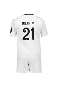 Real Madrid Brahim Diaz #21 Babytruitje Thuis tenue Kind 2024-25 Korte Mouw (+ Korte broeken)